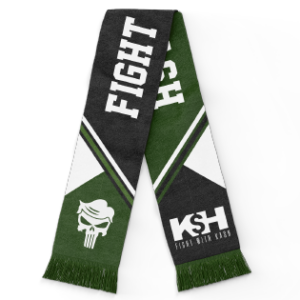 Green, Black, and White Fight with Kash Punisher Scarf
